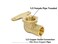 EZ-FLUID EZFLUID 12 Sweat x FIP High Ear Elbow Threaded FittingC by F LF Brass Shower High Ear 90 Degree Elbow with Copper Sweat Socket and Female Threaded Plumbing Fittings