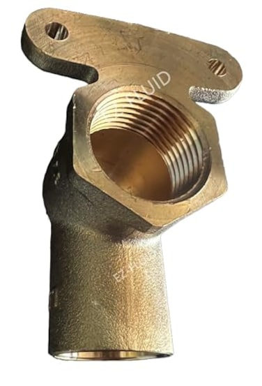 EZ-FLUID EZFLUID 12 Sweat x FIP High Ear Elbow Threaded FittingC by F LF Brass Shower High Ear 90 Degree Elbow with Copper Sweat Socket and Female Threaded Plumbing Fittings