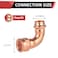 EFIELD Pack of 2 Copper Press Elbow Fitting 34 Copper Press x 34 Female 90 Degree Elbow For Pipe Connection 34x34 FPRESS085