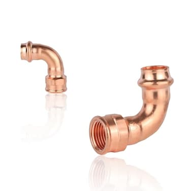 EFIELD Pack of 2 Copper Press Elbow Fitting 34 Copper Press x 34 Female 90 Degree Elbow For Pipe Connection 34x34 FPRESS085