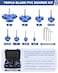 ERAYCO 8 PCS Triple Blade PVC Pipe Reamer Kit Plastic Pipe Fitting Reamer Tool for Plumbing 3 Blades PVC Fitting Saver for SCH40 ABS CPVC Pipe12 34 1 114 112 2 3 4
