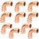 WHK 10 Pack 34 Pro press x 34 Pro press Copper 90 Degree Elbow Crimp Press Fittings Adapter Coupling 075 inch Cooper to Cooper Pipe Connection LeadFree
