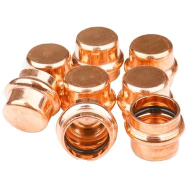 WHK 8 Pack 34 Inch Press Pro Copper End Cap Pro Press 34 Cooper End Plug Press Fittings Copper Pipe End CapLeadFree