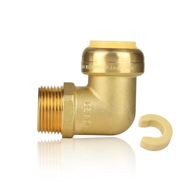 EFIELD Pack of 1 Push fit fittings 1 Inch x 1 Inch Male NPT Threaded Elbow Push to Connect Pex Copper CPVC with a Disconnect Clip ToolPF2241PCS