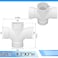 Frienda 3 Inch PVC DWV Double Sanitary Tee Pipe Fitting for Sanitary Drainage Drain Waste Vent 4Way Cross Fittings Connect Coupling Adapter for Sewer Stormwater Applications White