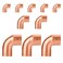 EFIELD 10Pack 12 FTG x 12 Copper Short Radius 90 Street Elbow Copper FittingsCOPPER029