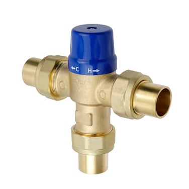 Antrader Thermostatic Mixing ValveWater Temperature Control ValveLeadFree Brass Pack of 1