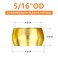 GASHER 100PCS Brass Compression Fitting Brass Compression Sleeve Ferrules 516 Tube OD