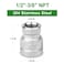 TAISHER 5PCS 304 Stainless Steel Cast Pipe Fitting Reducer Coupling 12 x 38 NPT Female Threaded