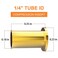 GASHER 200PCS Brass Compression Fitting Brass Compression Insert Tube Support 14 Tube OD