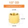 GASHER 20PCS Brass 12 Compression Fitting Brass Compression Ferrule head
