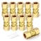 GASHER 10PCS Brass Compression Tube Pipe Fitting Connector 12 Tube OD x 12 Tube OD Connector