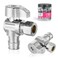 EFIELD Pro 10Pack Stop Angle Valve PexA 14 Turn 38 OD Compression X 12 PexA Expansion Chrome Plated LF Brass Heavy DutyVALVE378
