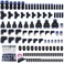 Ailbiuko 120 PCS Quick Connect Air Hose Fitting Assortment Kit18 14 38 12 NPT Thread Push to Connect Fittings Pneumatic Air Line Quick Connect Quick Release Fitting Kit