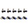 SNS 38Tube OD x 18 NPT 90 Degree Elbow Air Flow Control Valve Push To Connect Fitting Speed Control Valve10 PCS JSC38N01