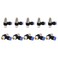 SNS 38Tube OD x 18 NPT 90 Degree Elbow Air Flow Control Valve Push To Connect Fitting Speed Control Valve10 PCS JSC38N01
