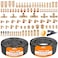 CheeMuii 100 PCS Brass DOT Air Line Fittings with 100FT 14 and 100FT 38 DOT Air Line Kit Push Lock Air Fitting Quick Connect NPT Thread Fittings with Pneumatic Tubing