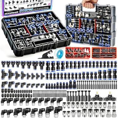 mxuteuk 210PCS Air Line Quick Connect Fittings1814516381246810mm OD Push to Connect FittingsQuick Connect Air Hose FittingQuick Release Pneumatic Kit