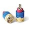 TT Hardware T T Hardware 40mm Ceramic Pressure Balance Cartridge JL02BJ Includes Square Handle Adapter Compatible with HainYo Pioneer EZFLO Durable Replacement Faucet Valve BlueRed