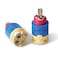 TT Hardware T T Hardware 40mm Ceramic Pressure Balance Cartridge JL02BJ Includes Square Handle Adapter Compatible with HainYo Pioneer EZFLO Durable Replacement Faucet Valve BlueRed