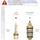 NPYSVSSS Thermostatic Shower Valve Cartridge Replacement 5handle Cartridge Replacement Full Set Backup 4 way Vertical Valve Backup