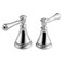 Delta Cassidy Chrome Lever Bathroom Faucet Handle Set of 2 Chrome H297