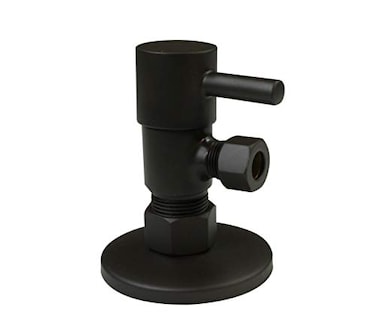 Westbrass D105QR12 Round Lever 14Turn Angle Stop 12 Copper x 38 Compression Oil Rubbed Bronze