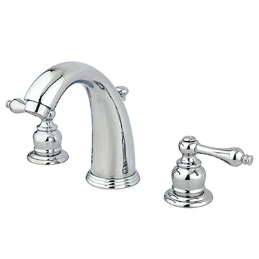 Kingston Brass KB981AL Victorian Widespread Lavatory Faucet with PopUp 514Inch Polished Chrome