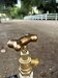 FESTIVE FAUCETS Dog Bone Decorative Outdoor Faucet Handle with Universal Adapter Brass DIY Replacement Handle Only Faucet not Included