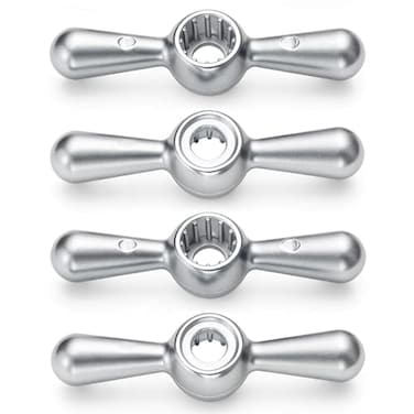 Honkador PP80615 015097 Metal Outside Faucet Hose Bibb Tee Handle Spigot Handle Replacement Lawn Hose Nozzle Tee Handle Hose Tap Tee Handle Hose Bib Handle Replacement12 Point Broach 4 Pack