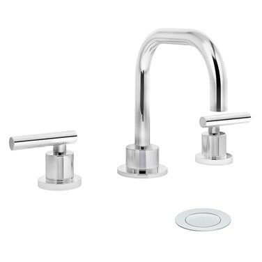Symmons Dia Widespread TwoHandle Bathroom Faucet with Push Pop Drain Assembly 10 GPM