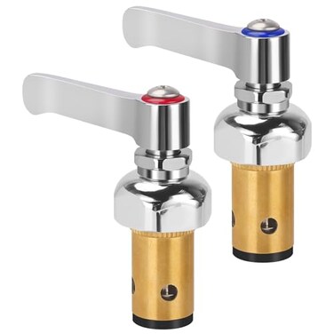 TNROTED Hot and Cold Side Handle Stem Assembly Brass Spindle Assembly Replacement Fit for All TS Faucet Valve Replace 00271340 00271440
