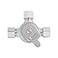 Sloan MIX60A Below Deck Manual Mixing Valve Compatible with Sloan Optima and Optima Plus Below Deck Mixer Faucets Compression Sleeve and Nuts Included 3326009