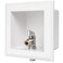 EFIELD Toilet Outlet Box Preassembled12Inch with Installed 14Turn Angle Stop ValveChrom Plated White CPVCTL001