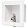 EFIELD Toilet Outlet Box Preassembled12Inch with Installed 14Turn Angle Stop ValveChrom Plated White CPVCTL001