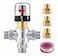 TreMax Thermostatic Mixing Valve Hot Cold Water Mixer 12 NPT Connection Brass Grey