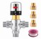TreMax Thermostatic Mixing Valve Hot Cold Water Mixer 12 NPT Connection Brass Grey