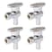 GUOFIS Angle Stop Valve12 Inch Pex X 38 Inch OD Compression Angle Shutoff Valve with 14 Turn onoff Pack of 4ASTM F1807VALVE0764Pack