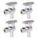 GUOFIS Angle Stop Valve12 Inch Pex X 38 Inch OD Compression Angle Shutoff Valve with 14 Turn onoff Pack of 4ASTM F1807VALVE0764Pack