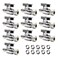 PURAGEIR 10 Pcs 12 Inch Pex x 38 Inch Od Compression Straight Stop Valve 12 Pex x 38 OD Compression Straight Shut Off Valve Solid Brass Chrome