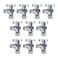 VINTEX 10 Pack Angle Stop Valve 12 in NOM Compression x 38 in OD Compression 58 OD x 38 OD Quarter Turn Water Shut Off Valve Toilet Shut Off ValveBrassChrome