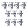 VINTEX 10 Pack Angle Stop Valve 12 in NOM Compression x 38 in OD Compression 58 OD x 38 OD Quarter Turn Water Shut Off Valve Toilet Shut Off ValveBrassChrome