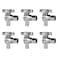 SUNGATOR 6Pack Angle Stop Valve 12 PEX x 38 OD Compression Quarter Turn Chrome Plated 12 inch Pex Shut Off Valves for Faucet and Toilet UPC