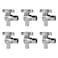 SUNGATOR 6Pack Angle Stop Valve 12 PEX x 38 OD Compression Quarter Turn Chrome Plated 12 inch Pex Shut Off Valves for Faucet and Toilet UPC