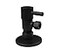 Westbrass D105QR62 Round Lever 14Turn Angle Stop 12 Copper x 38 Compression Matte Black