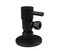 Westbrass D105QR62 Round Lever 14Turn Angle Stop 12 Copper x 38 Compression Matte Black