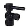 Westbrass D103BL62 14Turn Lever Handle Angle Stop Shut Off Valve 12 IPS x 38 OD Matte Black