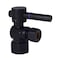 Westbrass D103BL62 14Turn Lever Handle Angle Stop Shut Off Valve 12 IPS x 38 OD Matte Black