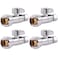 SharkBite 12 x 38 Inch Compression Straight Stop Valve Pack of 4 Quarter Turn Push to Connect Brass Plumbing Fitting PEX Pipe Copper CPVC PERT HDPE 23037LFA4