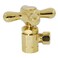 Westbrass Cross Handle Angle Stop Shut Off Valve 12 IPS Inlet with 38 Compression Outlet Polished Brass D103X03